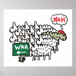 Anti-oorlogsschaap Poster