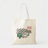 Anti-oorlogsschaap Tote Bag (Voorkant)