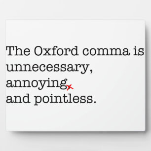 Anti-Oxford Comma Fotoplaat