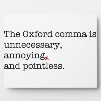 Anti-Oxford Comma Fotoplaat