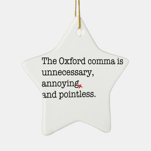 Anti-Oxford Comma Keramisch Ornament (Rechts)