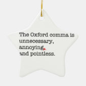 Anti-Oxford Comma Keramisch Ornament (Voorkant)
