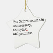 Anti-Oxford Comma Keramisch Ornament (Links)