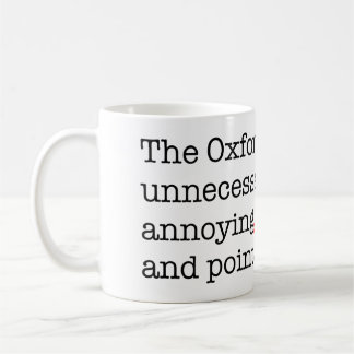 Anti-Oxford Comma Koffiemok