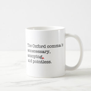 Anti-Oxford Comma Koffiemok