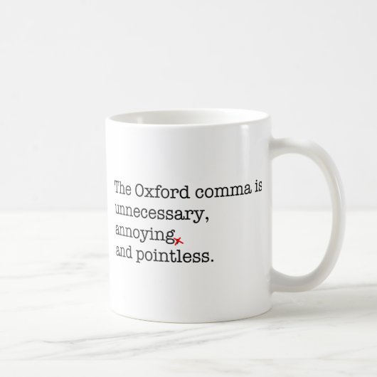 Anti-Oxford Comma Koffiemok (Rechts)