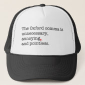Anti-Oxford Comma Trucker Pet (Voorkant)