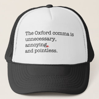 Anti-Oxford Comma Trucker Pet