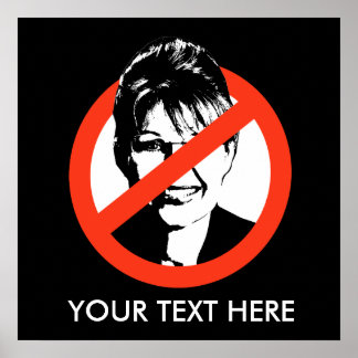 Anti-Palin Poster / aangepaste tekst