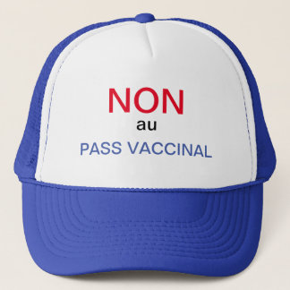 Anti-pass vaccinset blauw en wit trucker pet