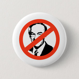 ANTI-PAUL: Anti-Ron Paul Ronde Button 5,7 Cm