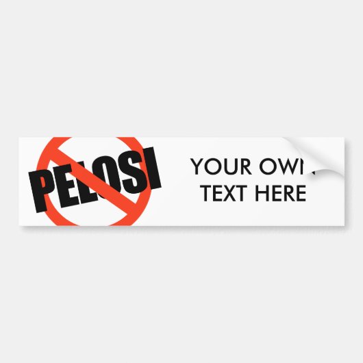 Anti-Pelosi / anti-Nancy Pelosi Bumpersticker (Voorkant)