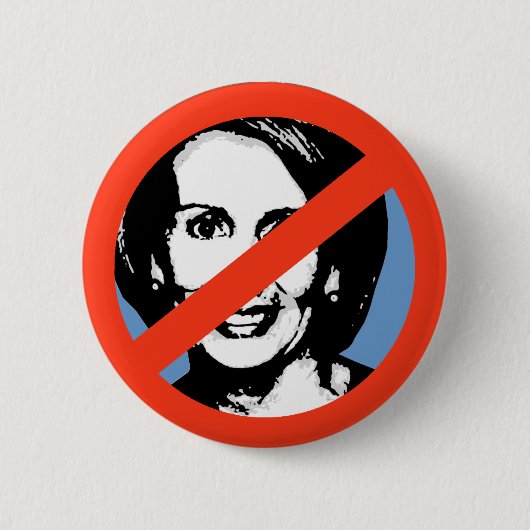 ANTI-PELOSI: ANTI-Nancy Pelosi Ronde Button 5,7 Cm (Voorkant)