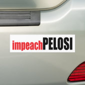 Anti-Pelosi: Impeach Pelosi Bumpersticker (Op auto)