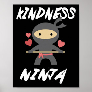 Anti pesten plezier vriendelijkheid ninja school l poster
