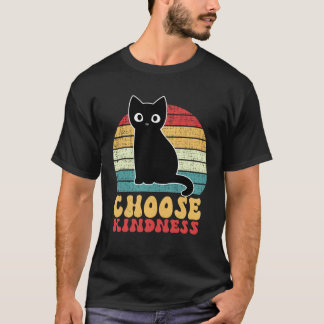 Anti Pesten Regenboog Vrede Vriendelijk Hippie Kat T-shirt
