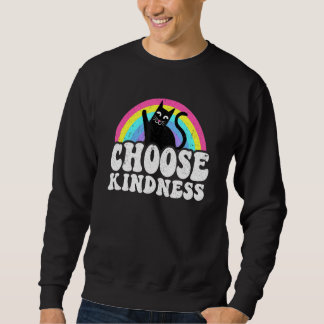 Anti Pesten Regenboog Vrede Vriendelijk Hippie Kat Trui