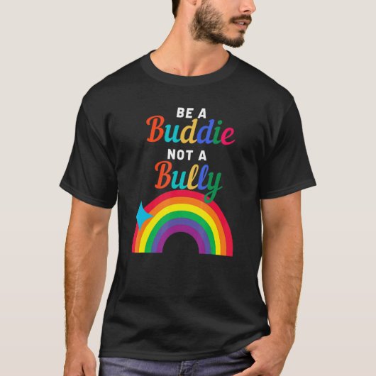 Anti-pesterijen Dag is een boeddy, geen bully Rai T-shirt (Voorkant)