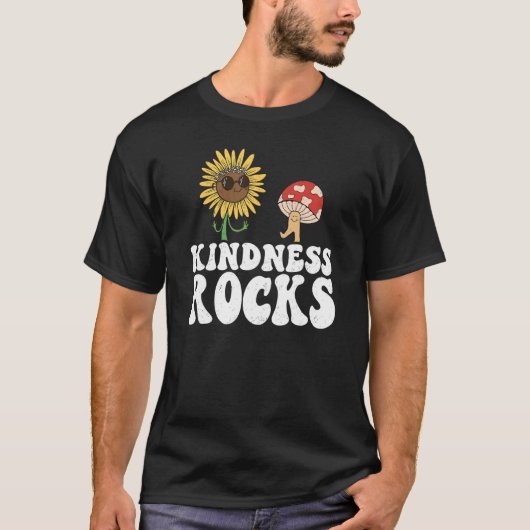 Anti-pesterloopleraar Hippie Sunflower Kindne T-shirt (Voorkant)