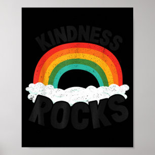 Anti-pestkoppen hippie retro leraar regenboog poster