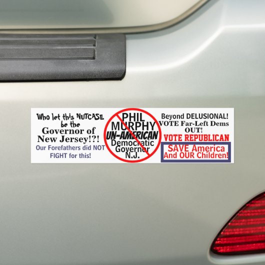 Anti-Phil Murphy New Jersey-democraat Bumpersticker (Op auto)
