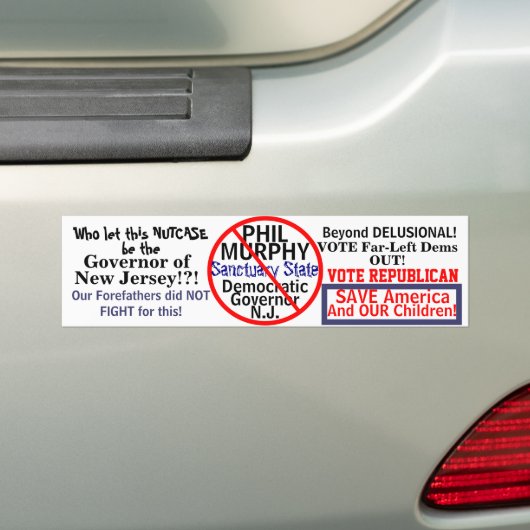 Anti-Phil Murphy NJ-democraat Bumpersticker (Op auto)