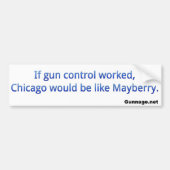 Anti-Pistool Control Bumpersticker - Chicago - bla (Voorkant)
