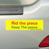 Anti-pistool slogans bumpersticker (Op auto)