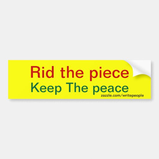 Anti-pistool slogans bumpersticker (Voorkant)