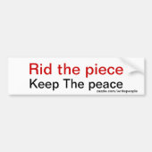 Anti-pistool slogans bumpersticker (Voorkant)