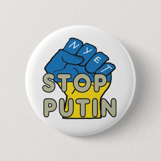 Anti-Poetin Ronde Button 5,7 Cm (Voorkant)