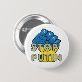 Anti-Poetin Ronde Button 5,7 Cm (Voorkant /achterkant)