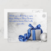 Anti politiek correcte kerst sneeuwvlok feestdagenkaart (Voorkant / Achterkant)