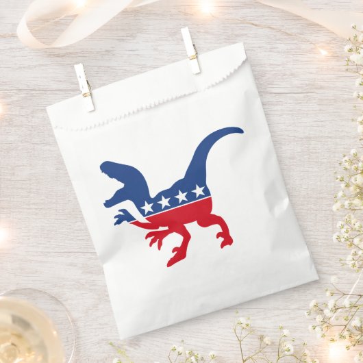 Anti-politiek patriottische T-Rex Bedankzakje (Geknipt)