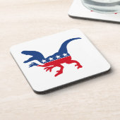 Anti-politiek patriottische T-Rex Bier Onderzetter (Linkerzijde)