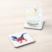 Anti-politiek patriottische T-Rex Bier Onderzetter (Rechterzijde)