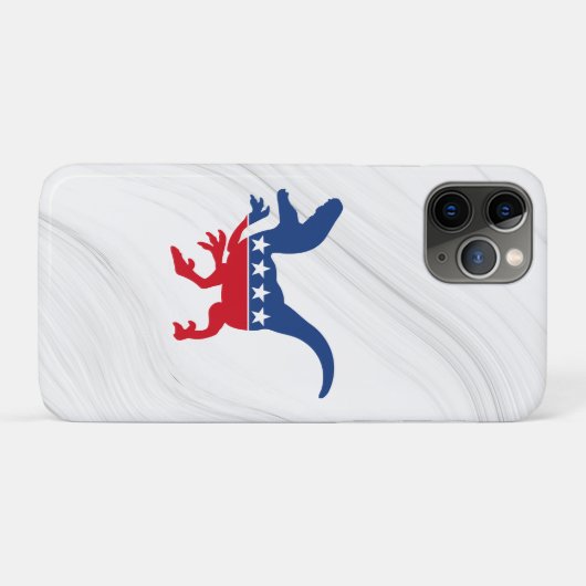 Anti-politiek patriottische T-Rex Case-Mate iPhone Case (Achterkant (horizontaal))