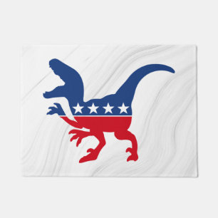 Anti-politiek patriottische T-Rex Deurmat