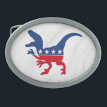 Anti-politiek patriottische T-Rex Gesp<br><div class="desc">Moe van de politiek? Uitgeput door al het linkse, rechtse drama? Betreed de T-Rex, de ultieme politieke dinosaurus in rood, wit en blauw! Met sterren over zijn hele lichaam en een fel silhouet, is deze T-Rex hier om iedereen eraan te herinneren dat het soms allemaal een beetje prehistorisch is. Is...</div>