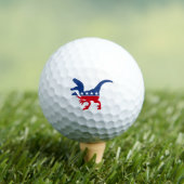 Anti-politiek patriottische T-Rex Golfballen (Insitu Shirt)