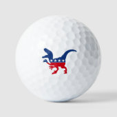 Anti-politiek patriottische T-Rex Golfballen (Voorkant)