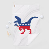 Anti-politiek patriottische T-Rex Golfhanddoek (Insitu)