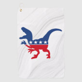 Anti-politiek patriottische T-Rex Golfhanddoek (Voorkant)