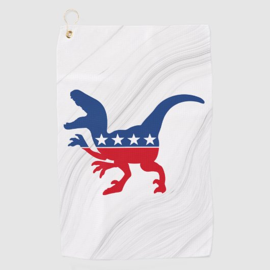 Anti-politiek patriottische T-Rex Golfhanddoek (Voorkant)