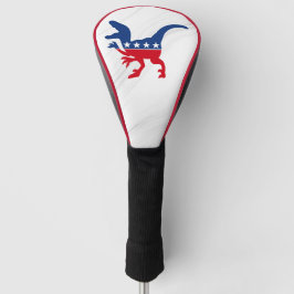 Anti-politiek patriottische T-Rex Golfheadcover