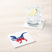 Anti-politiek patriottische T-Rex Kartonnen Onderzetters (Insitu)