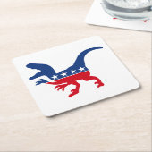 Anti-politiek patriottische T-Rex Kartonnen Onderzetters (Schuin)