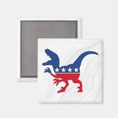Anti-politiek patriottische T-Rex Magneet (Voorkant / Achterkant)