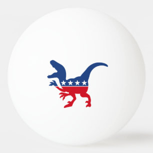 Anti-politiek patriottische T-Rex Pingpongbal