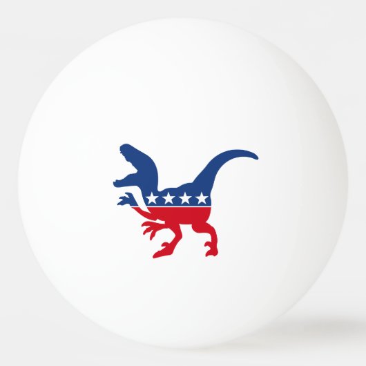Anti-politiek patriottische T-Rex Pingpongbal (Voorkant)
